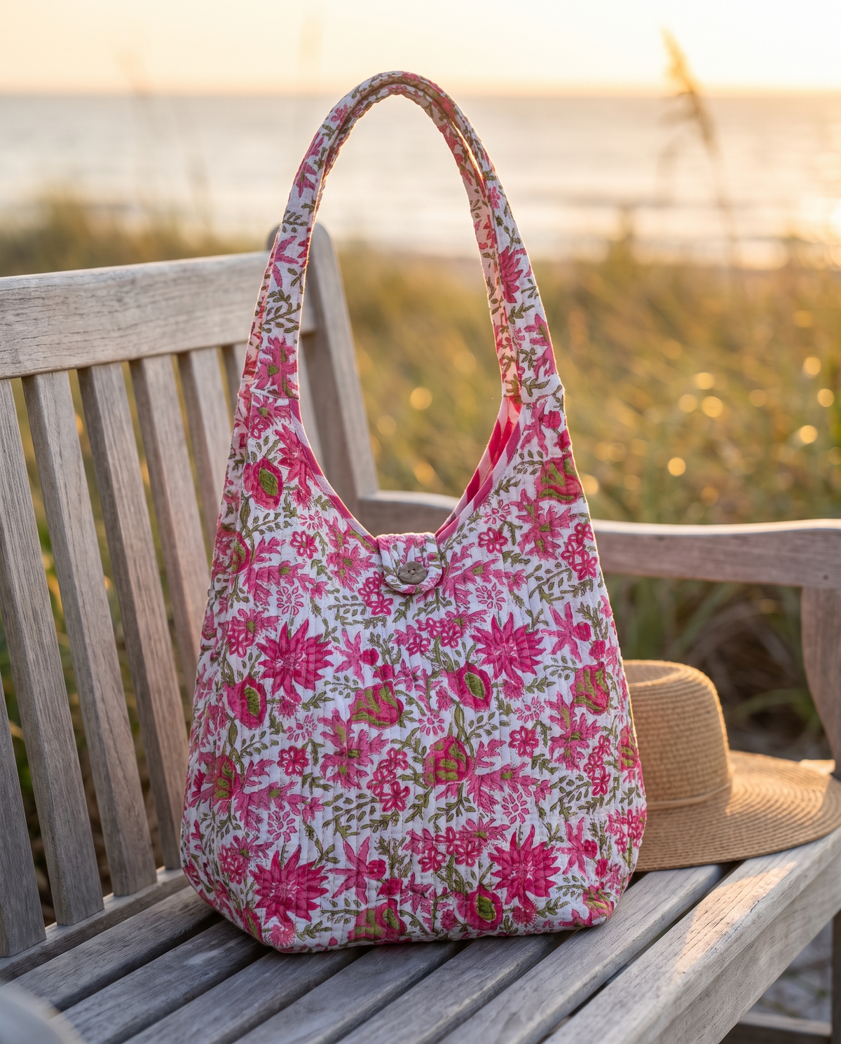 Coco Tote | Meadow Print | Pink