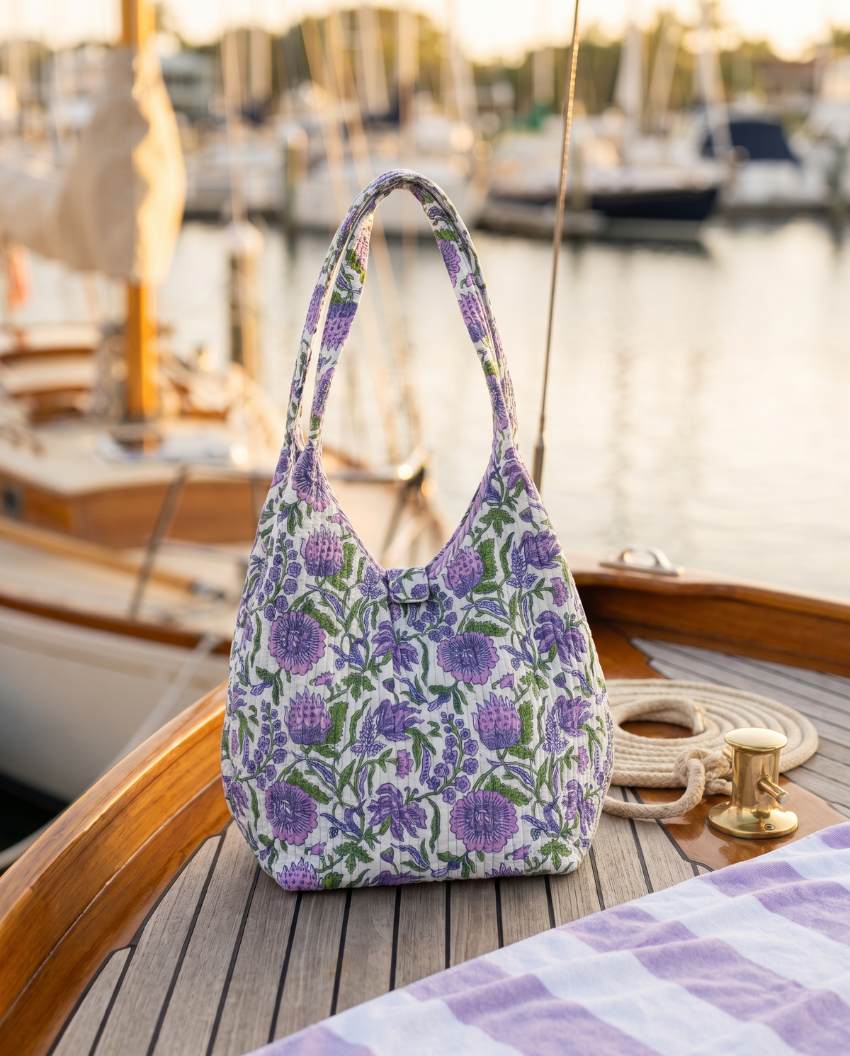 Coco Tote | Meadow Print | Lavender