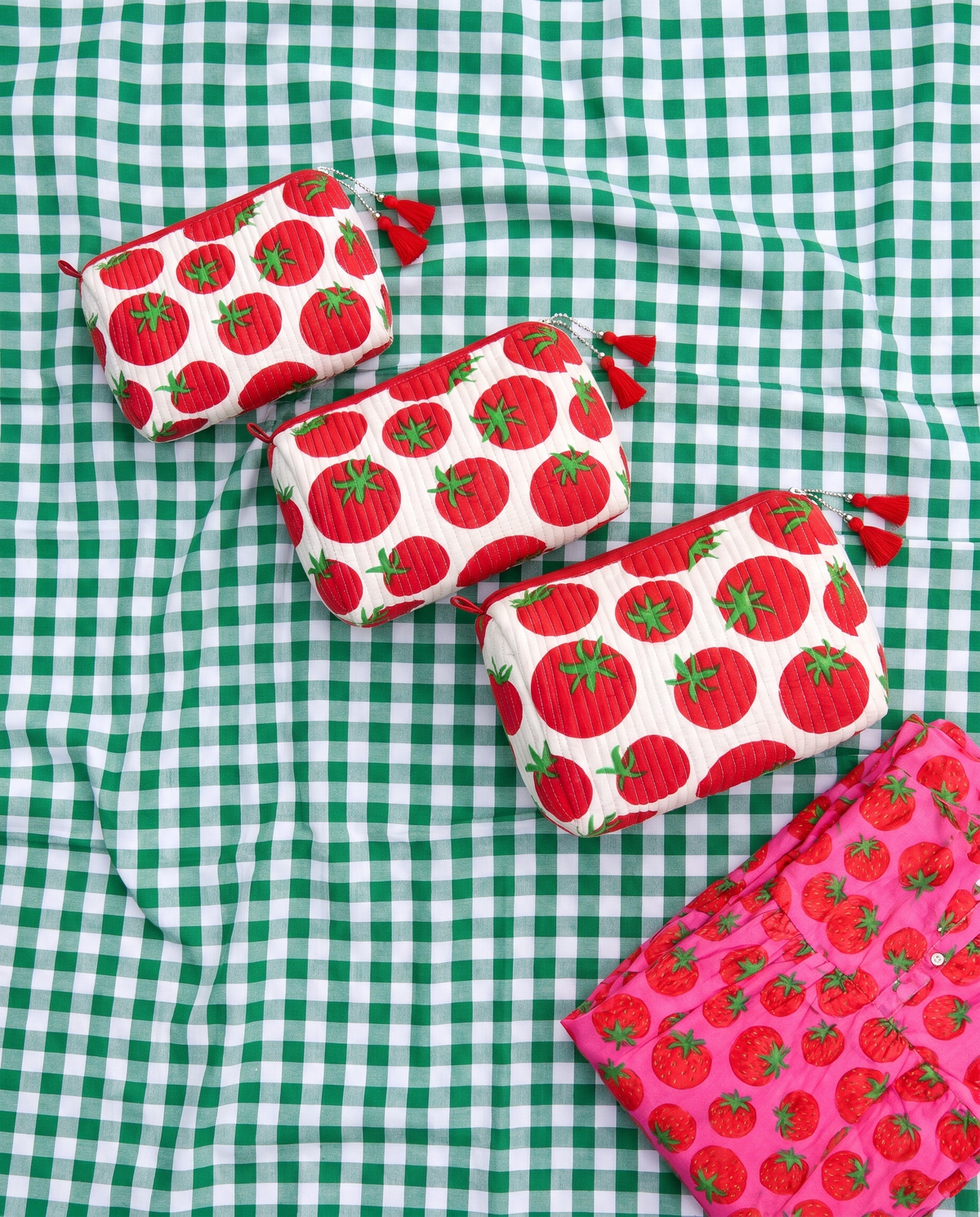 Quilted Cosmetic Bags | Tomatos